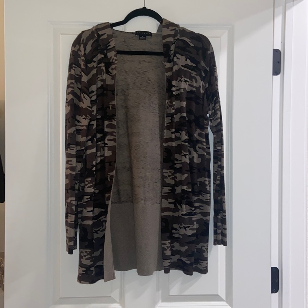 Hooded Camo Sanctuary Cardigan